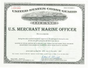 Merchant Marine License